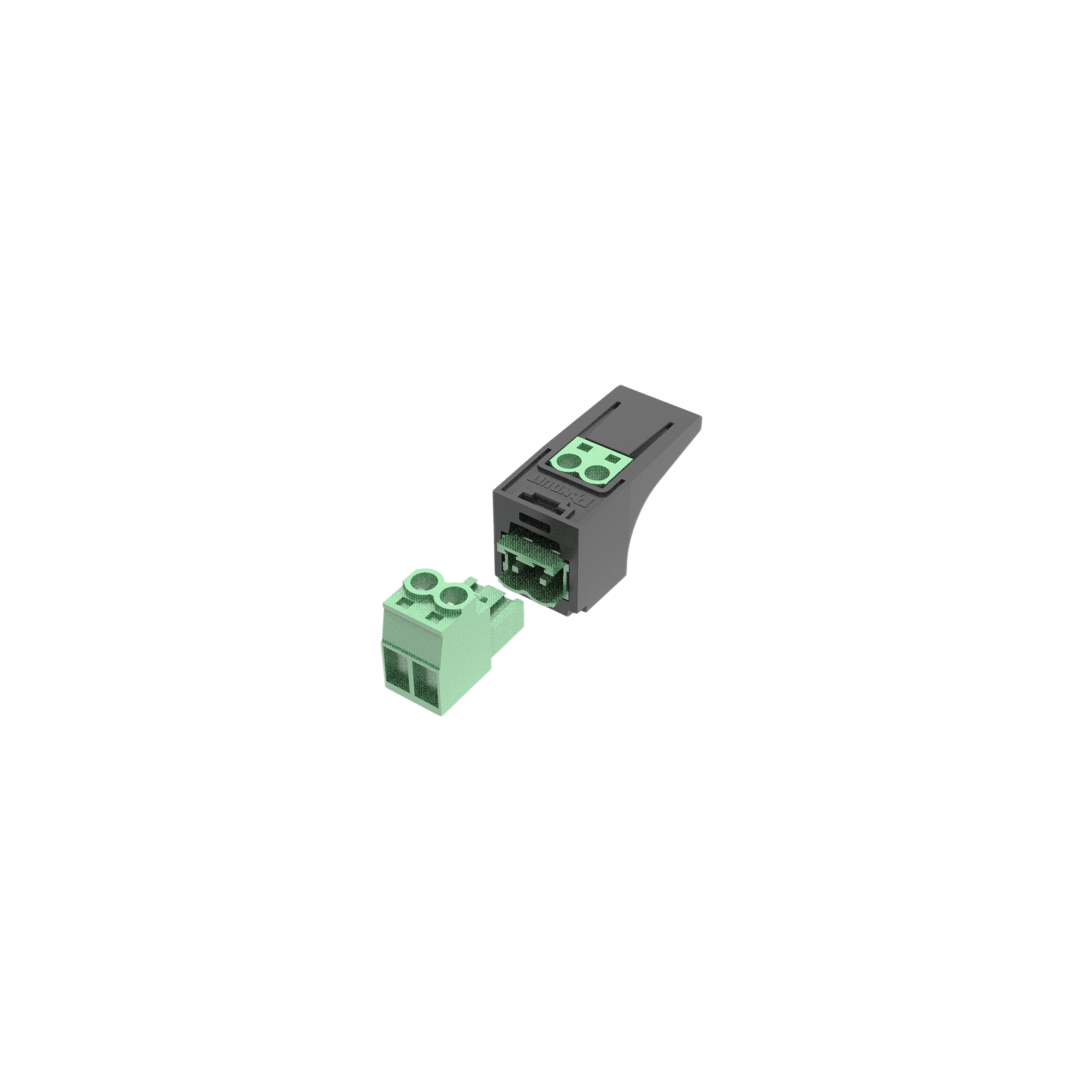 Módulo Conector Eléctrico para Cable Eléctrico FMPS, Compatible con 26-12 AWG, Tipo Mini-Com, Color Verde