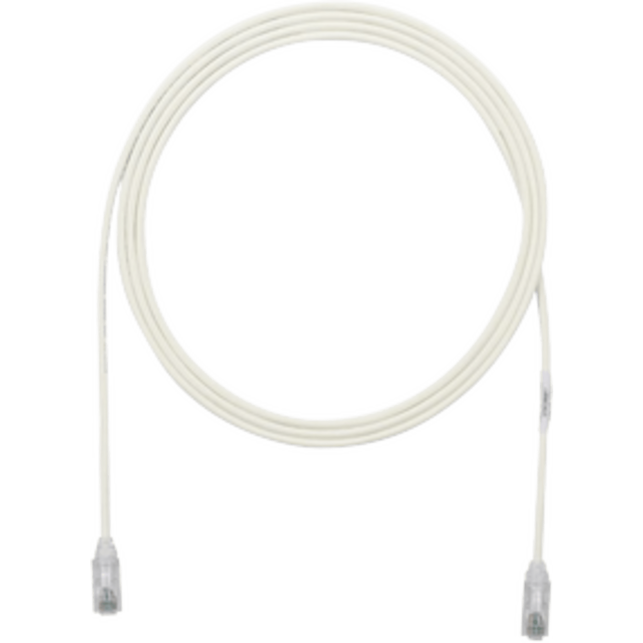 Cable de Parcheo TX6, UTP Cat6, Diámetro Reducido (28AWG), Color Blanco Mate, 2 ft.