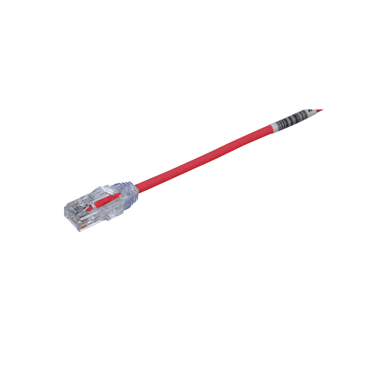 Cable de Parcheo TX6, UTP Cat6, Diámetro Reducido (28AWG), Color Rojo, 6.1 Metros (20 Pies)