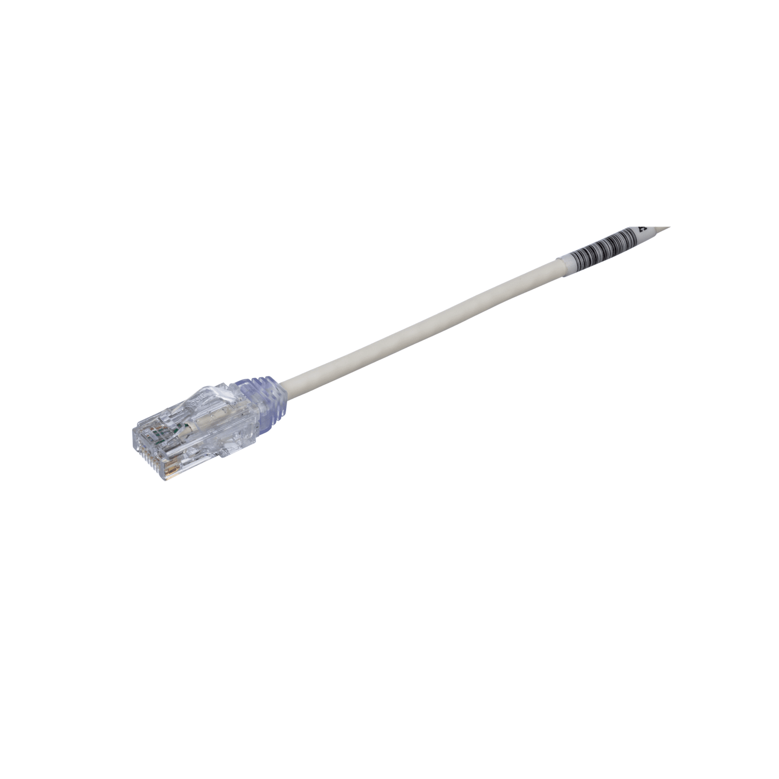 Cable de Parcheo TX6, UTP Cat6, Diámetro Reducido (28AWG), Color Blanco Mate, 7.62 Metros (25 Pies)