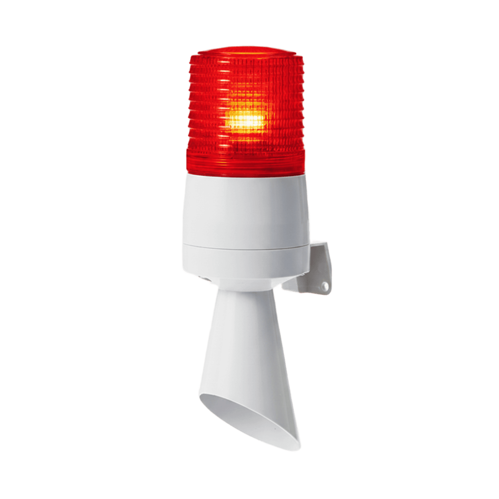 Luz LED con patrones de destello fijo y destellante con buzzer incorporado de alto volumen Máx. 95 dB color Rojo 24 VCD