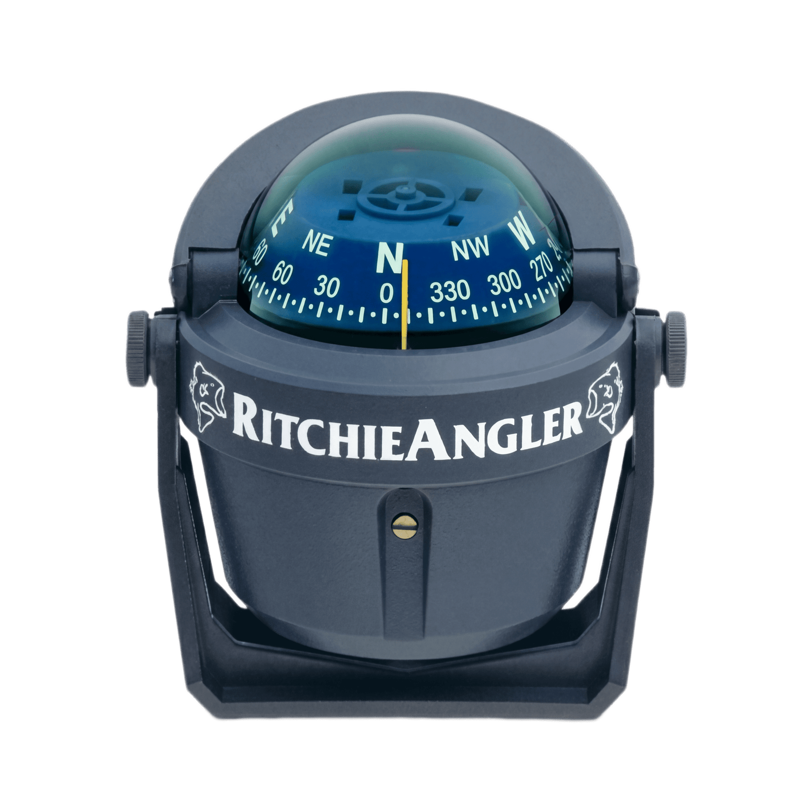 Brújula de Navegación Marítima RitchieAngler RA-91 / Montaje en Bracket / Dial 2 3/4" (70 mm) / Iluminación Nocturna Verde / DirectiveForce Magnets / Acabado Gris Anti-Reflejo / 100% Reparable