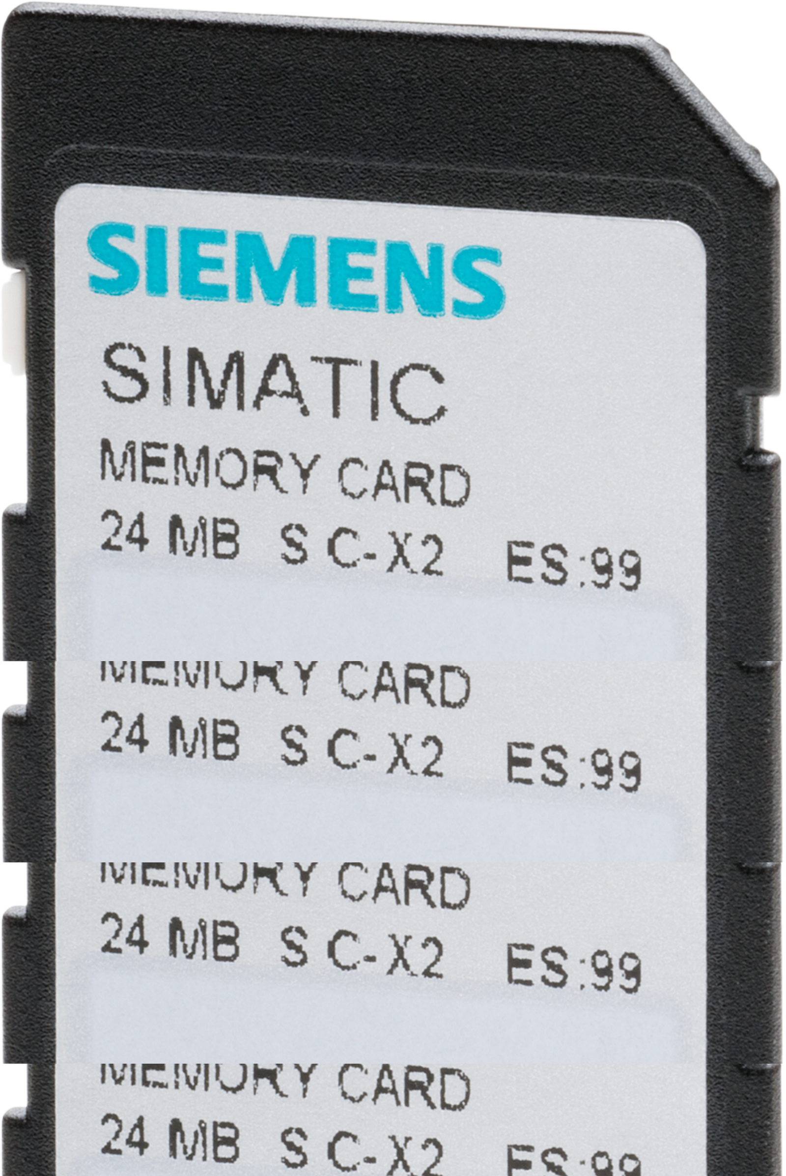 Tarjeta de Memoria Flash SIMATIC S7 / 24 MB Flash-EPROM / 3.3V / Para CPU S7-1x00 y SINAMICS / 500000 Ciclos Escritura-Borrado / Retención Datos 10 Años / Aplicación Marítima Certificada