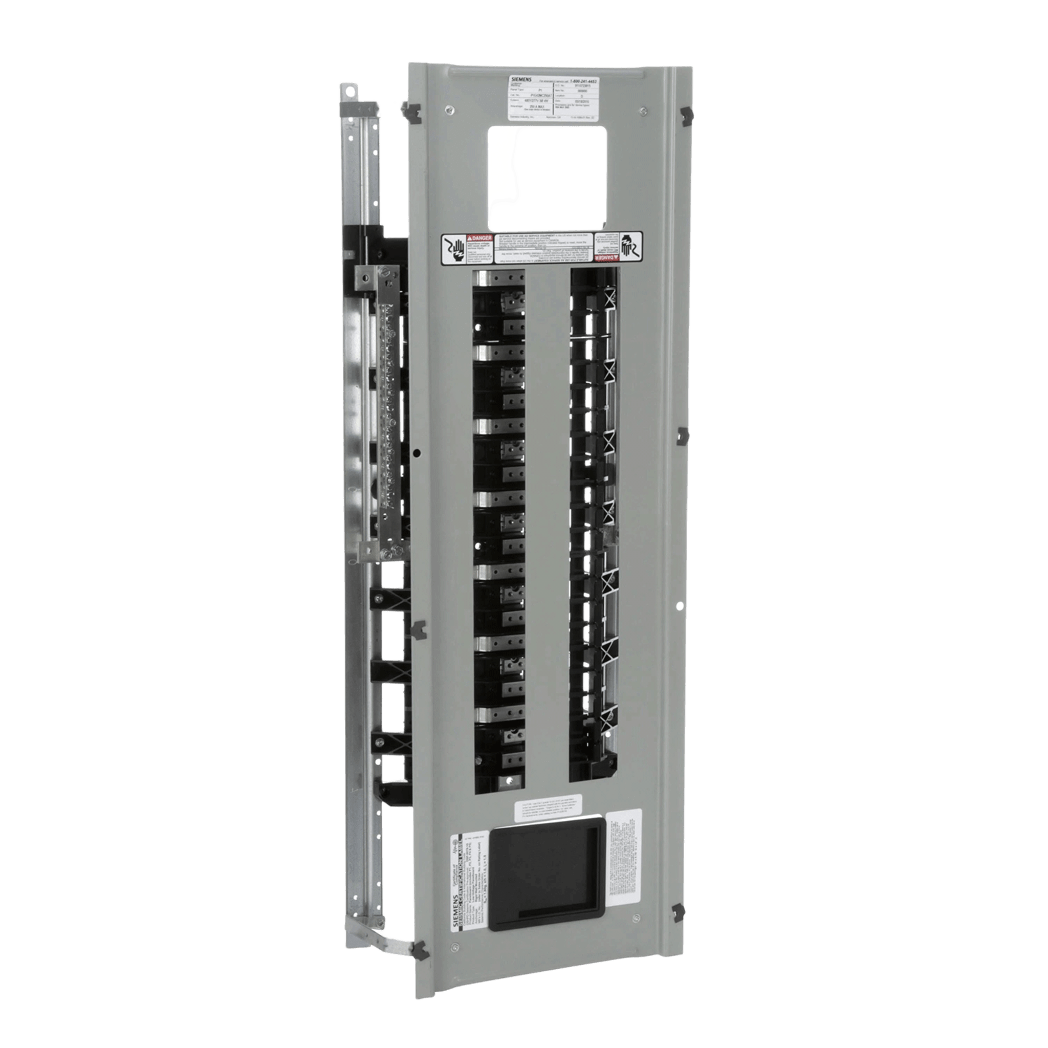 Interior de tablero P1, para montar interruptores BL/BQD, 250 A, 3F, 4H, 220/127 ó 480/277 V c.a., 42 Circuitos, Barras de Aluminio