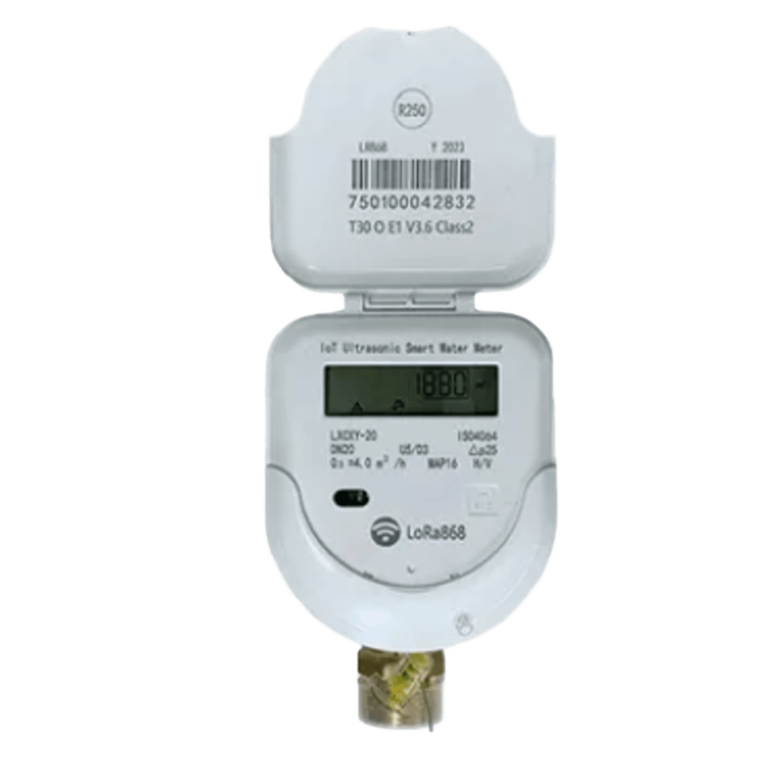 Medidor Ultrasónico de Agua / Válvula Integrada / IoT LoRaWAN-NB-IoT-CAT1 / Bidireccional / IP68 / DN15-20-25