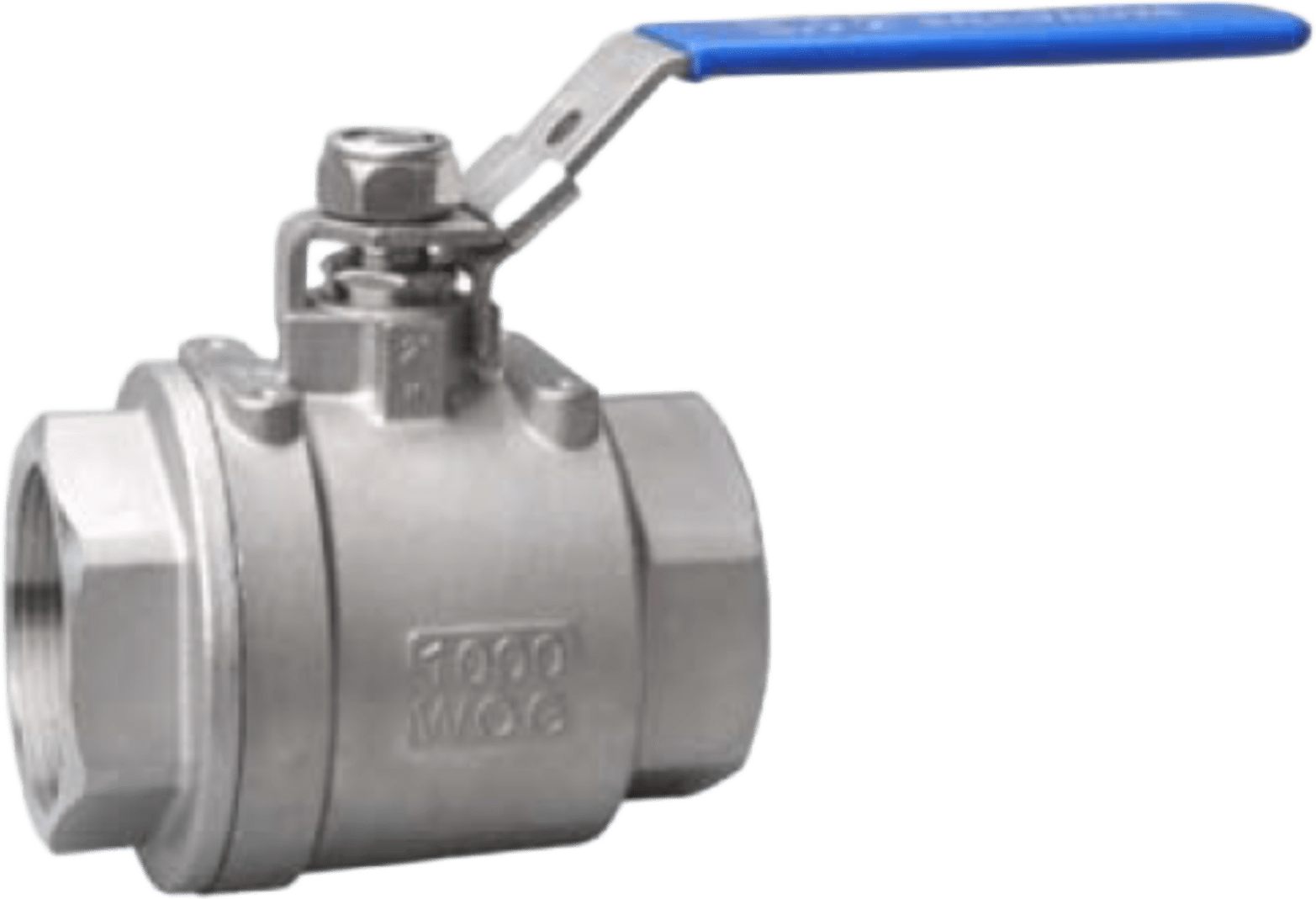 Válvula de Bola de Acero Inoxidable 2 Piezas / Modelo NTA-2PC-Q11F-1000WOG-SS304 / Presión 1000 WOG / Material SS304 / Conexión Roscada / Neumática TITAN