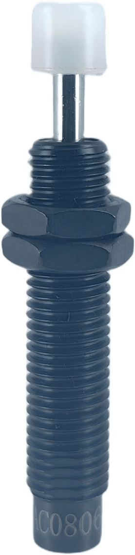 Amortiguador Industrial NTA-AC0806-2 / Autocompensación / Roscado M8x1.0 / Carrera 6 mm / Absorción de Impactos