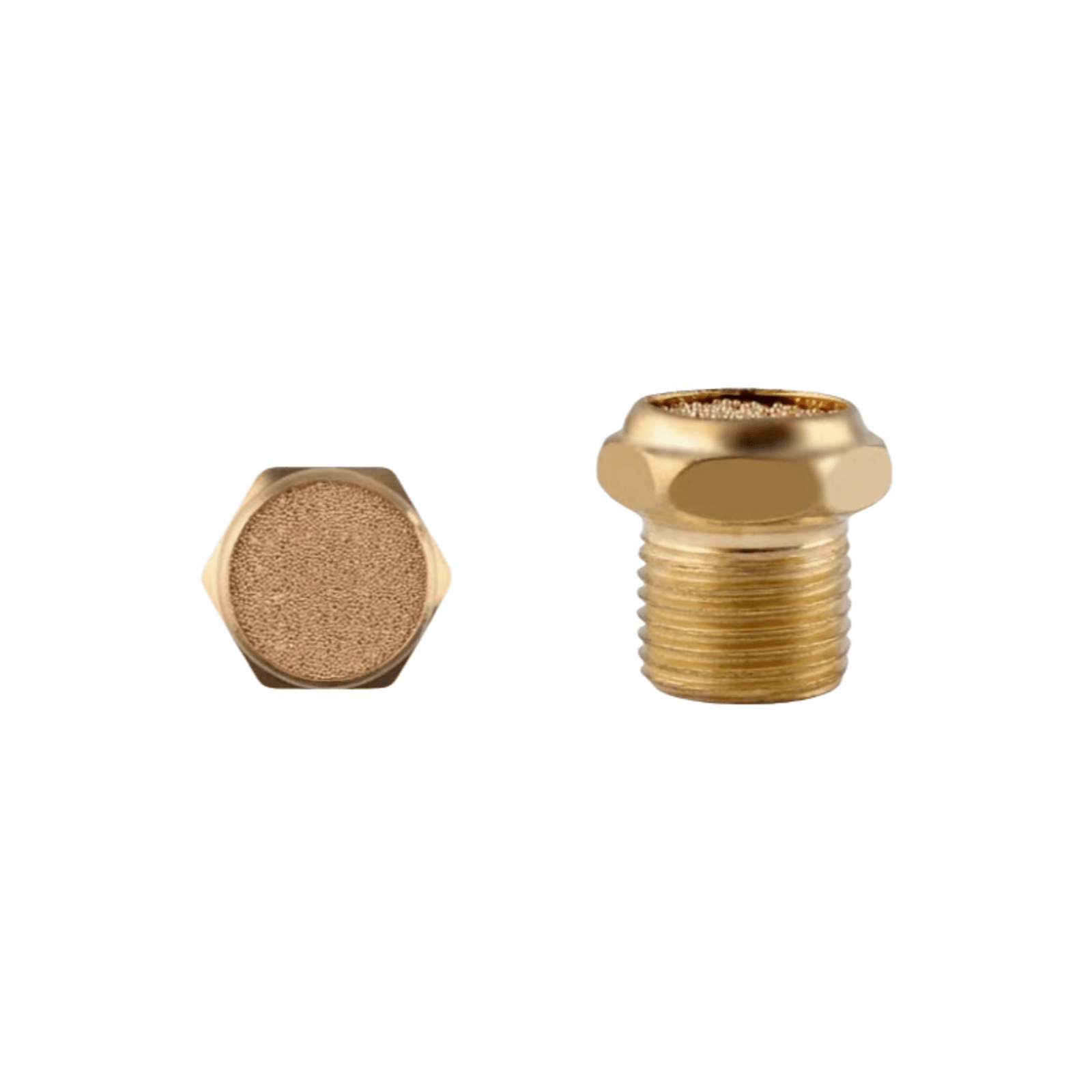 Silenciador Neumático / Roscado G1/8 / Tamaño de Partícula 70-90 μm / Bronce / Para Sistemas Neumáticos
