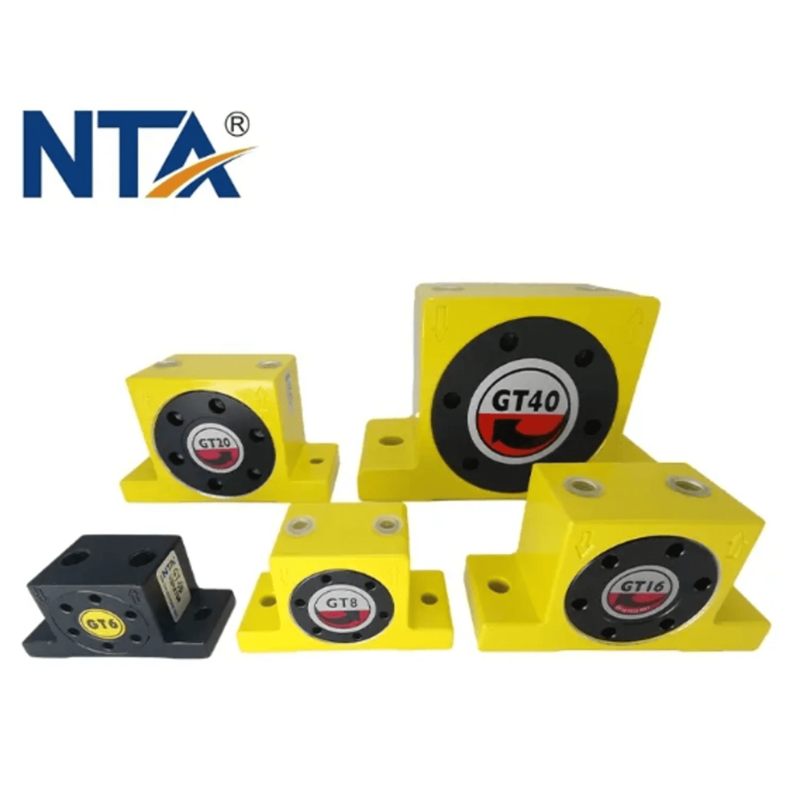 Vibrador Neumático de Turbina NTA-G16T / Puerto G1/4 / Accionamiento por Aire Comprimido / Alta Frecuencia de Vibración / Para Aplicaciones Industriales