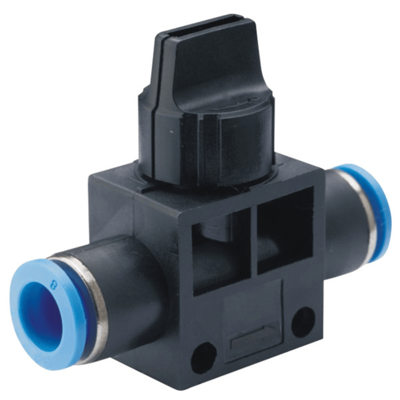 Válvula Manual de Tres Vías / Unión Recta / Diámetro Exterior 8 mm / Para Sistemas Neumáticos e Hidráulicos