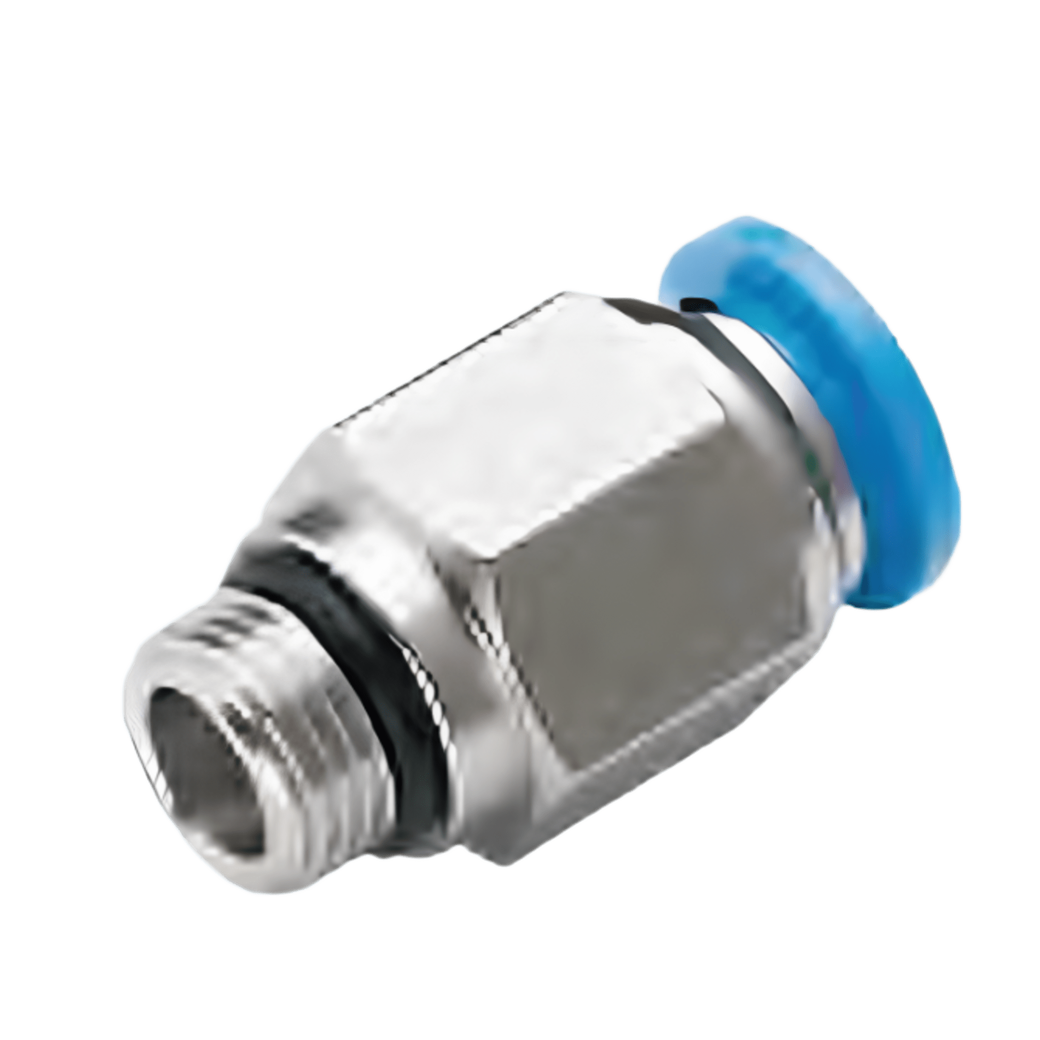 Conector Rápido Neumático / Push-to-Connect / Recto Macho / Para Manguera 8 mm / Rosca G 1/8" BSPP / Con O-Ring / Adaptador para Colectores y Sensores Compactos