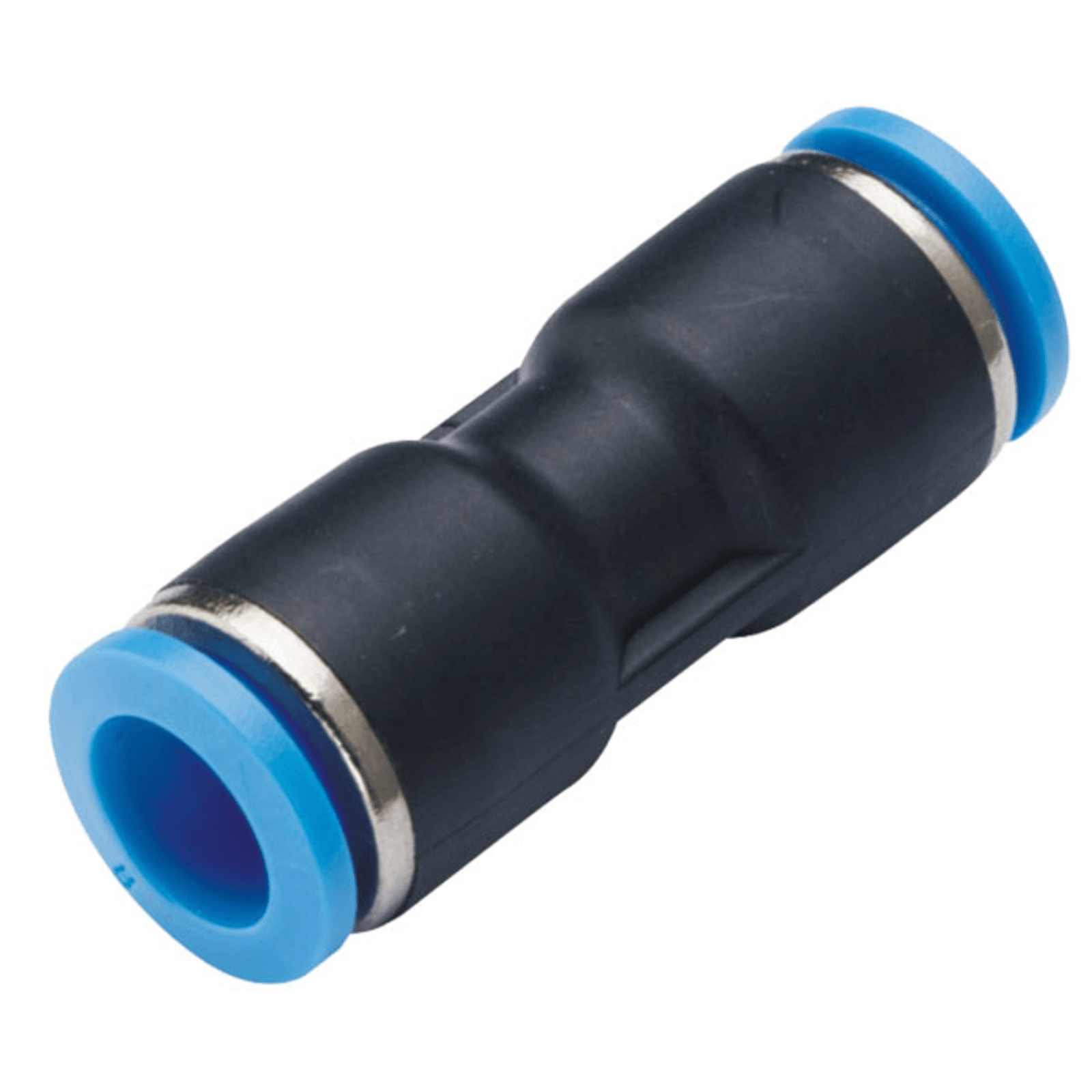 Conector Neumático a Presión / Unión Recta Diferentes Diámetros / De 8 mm a 6 mm Exterior / Material Nylon / Color Natural