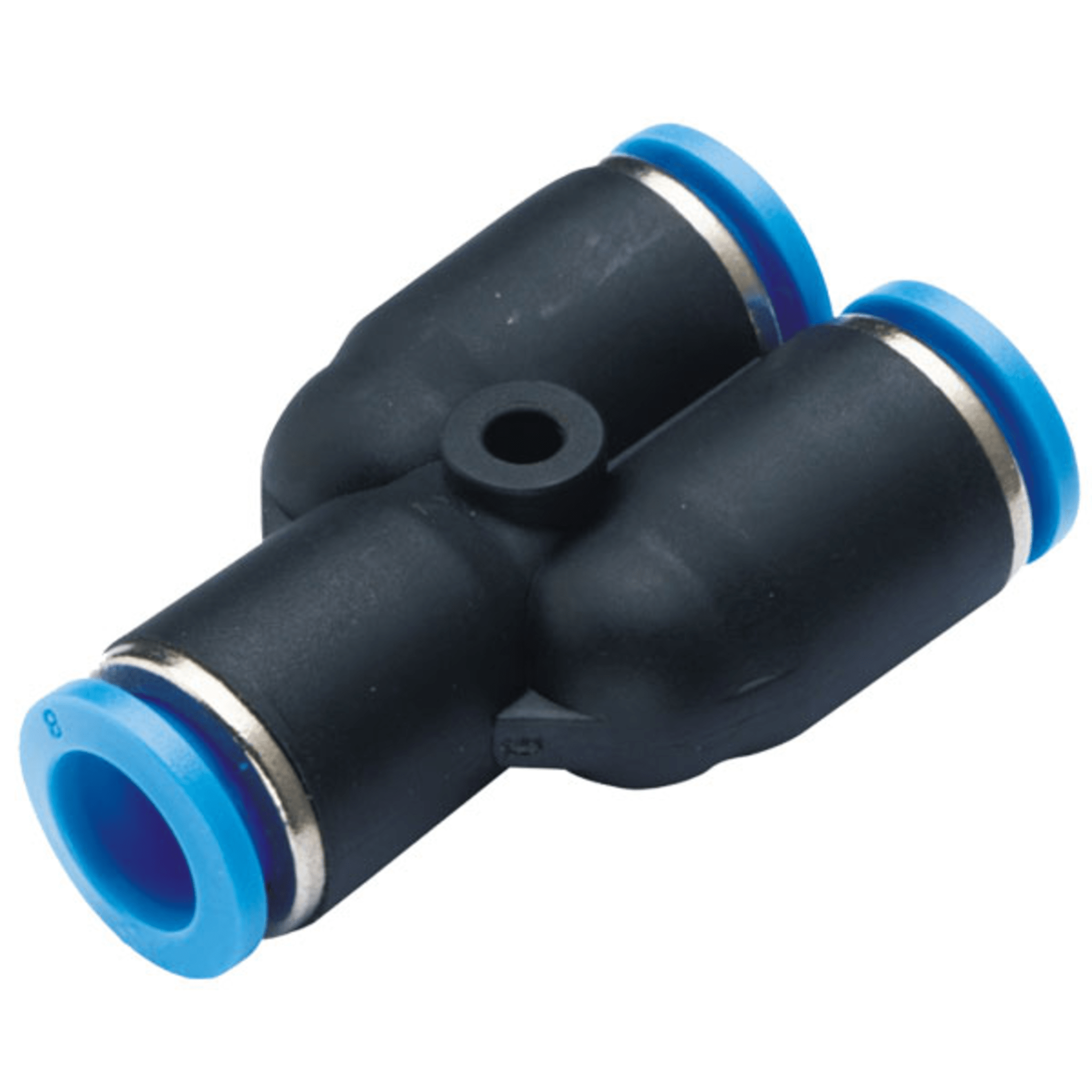 Conector Neumático de Unión Y a Presión / Diámetro Exterior 6 mm a 4 mm / Para Sistemas Neumáticos / Conexión Rápida sin Herramientas