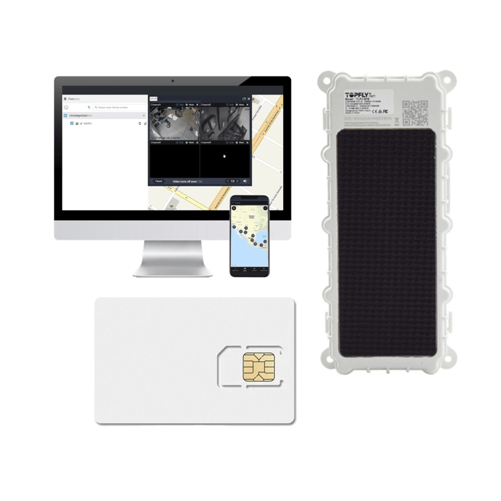 KIT Dispositivo de Seguimiento de Activos / Protección IP67 / Recargable Li 9600 mAh / LTE Cat-M1/NB-IoT / Tamaño Compacto / Funciona con Energía Solar / + EPCOMGPSANUAL + SIM500MB2Y