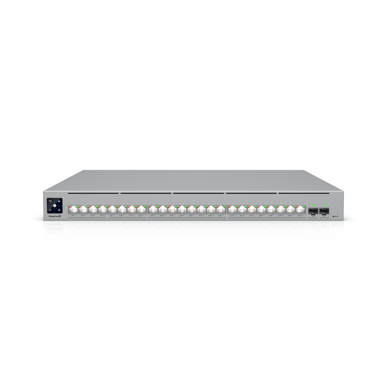 Enterprise Campus 24 PoE, Switch Empresarial Etherlightingâ„¢ PoE+++ Capa 3 de 24 Puertos (16 x 10 GbE y 8 x 2.5 GbE) y 2 Puertos SFP28 de 25 G de Alta Disponibilidad