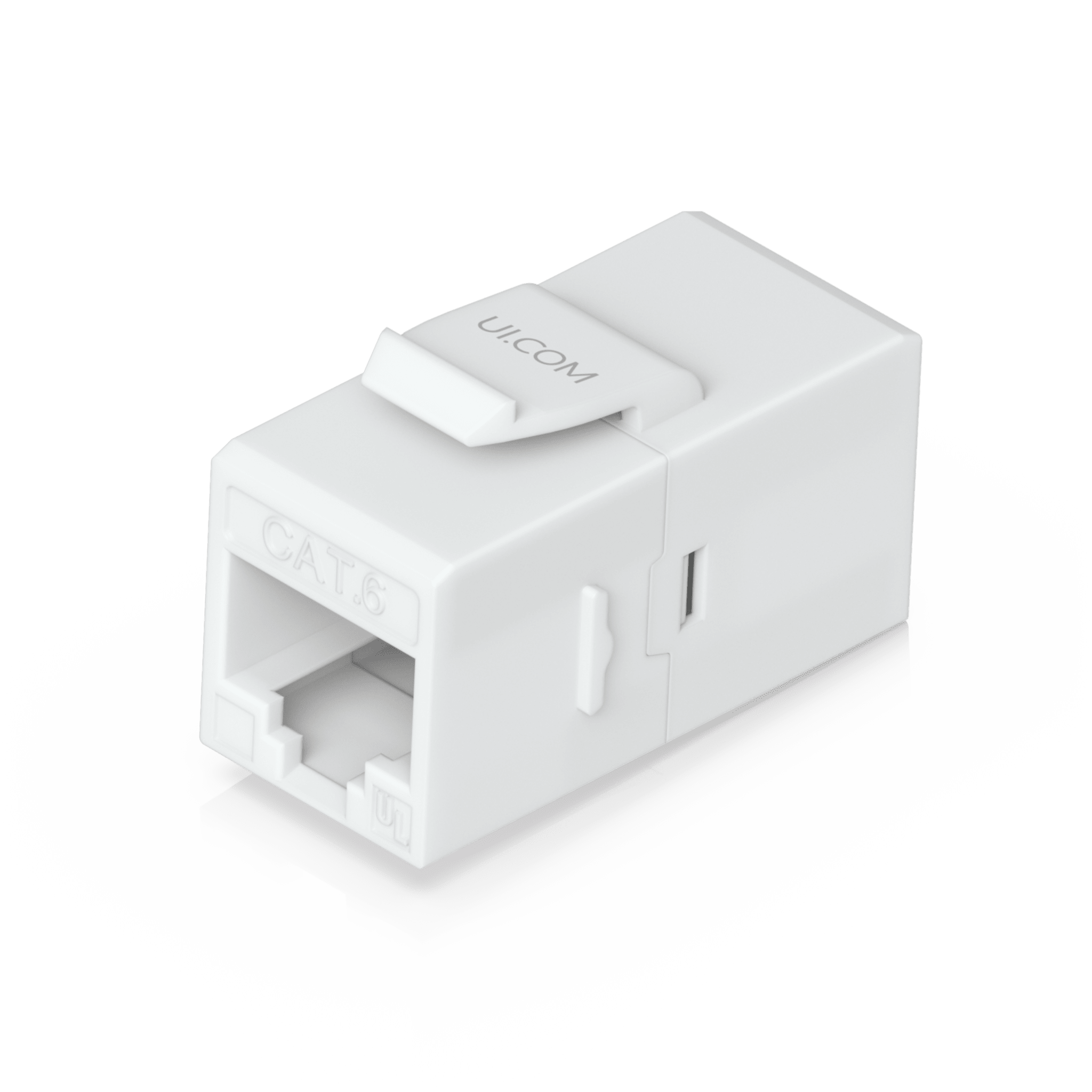 Keystone Coupler Cat6 Pass-Through para Cable Ethernet, InstalaciÃ³n Snap-In en Patch Panel, Paquete con 12 Piezas