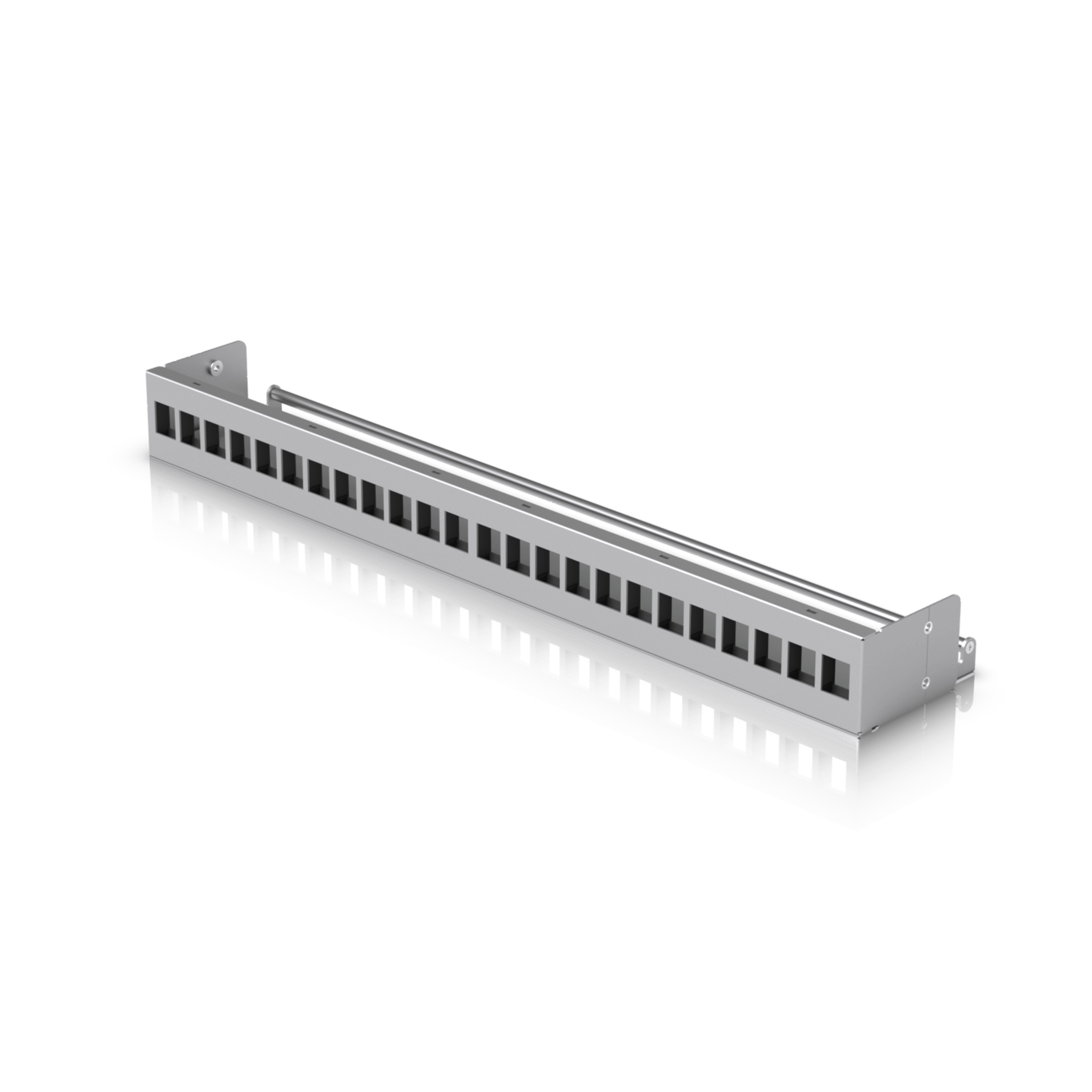 UACC Rack Patch Panel Blank 24 Puertos - Panel Patch Keystone 1U con Barra de GestiÃ³n de Cables y EstÃ©tica Uniforme