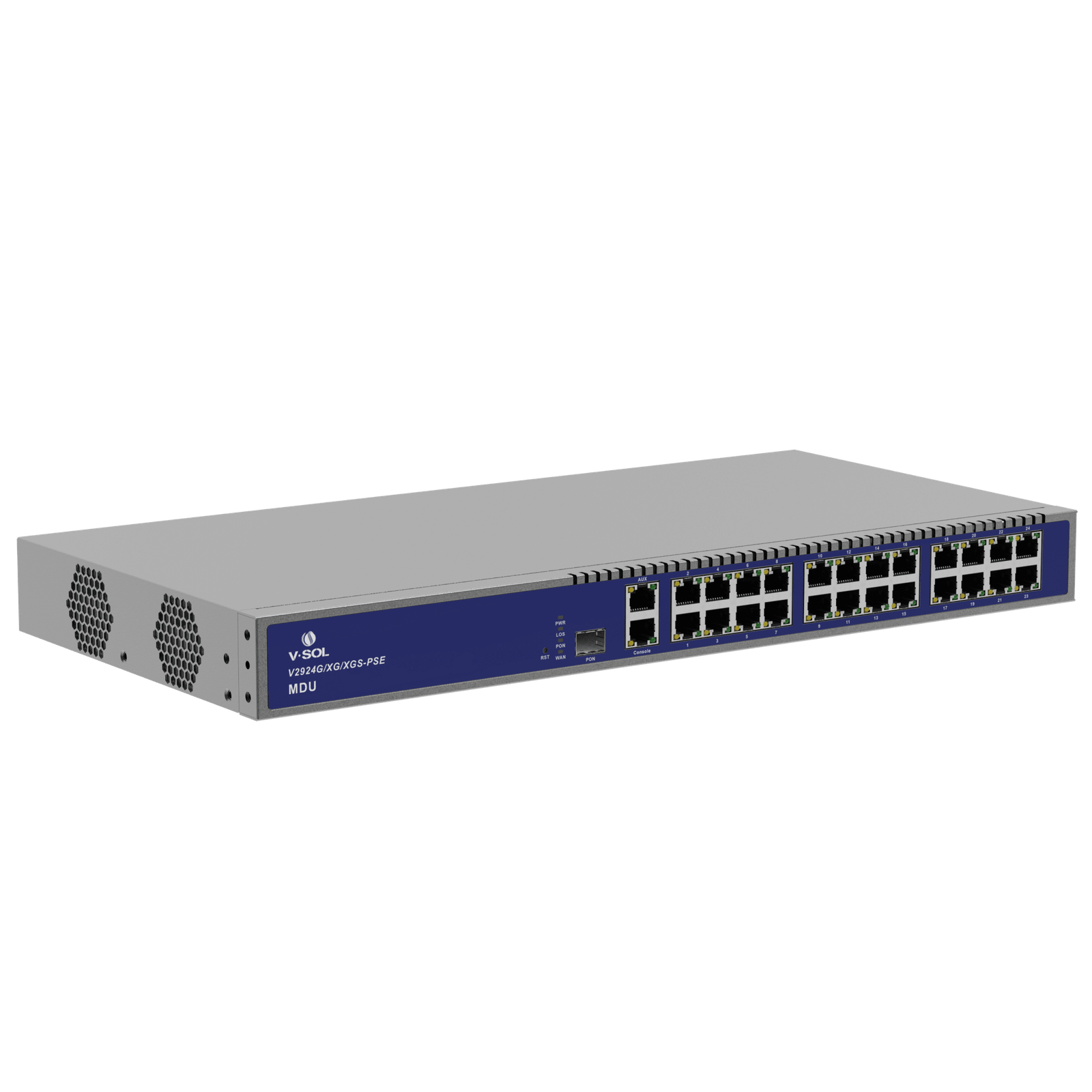 MDU Triple-mode PON (GPON/XGPON/XGSPON) / 24 Puertos PoE 802.3at Gigabit /  1 Puerto PON