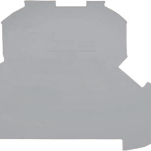 Placa Final e Intermedia / Espesor 0,8 mm / Gris / Poliamida PA 66 / UL 94 V0 / Certificación Ferroviaria DIN EN 50155 / Resistente a Vibración y Choque