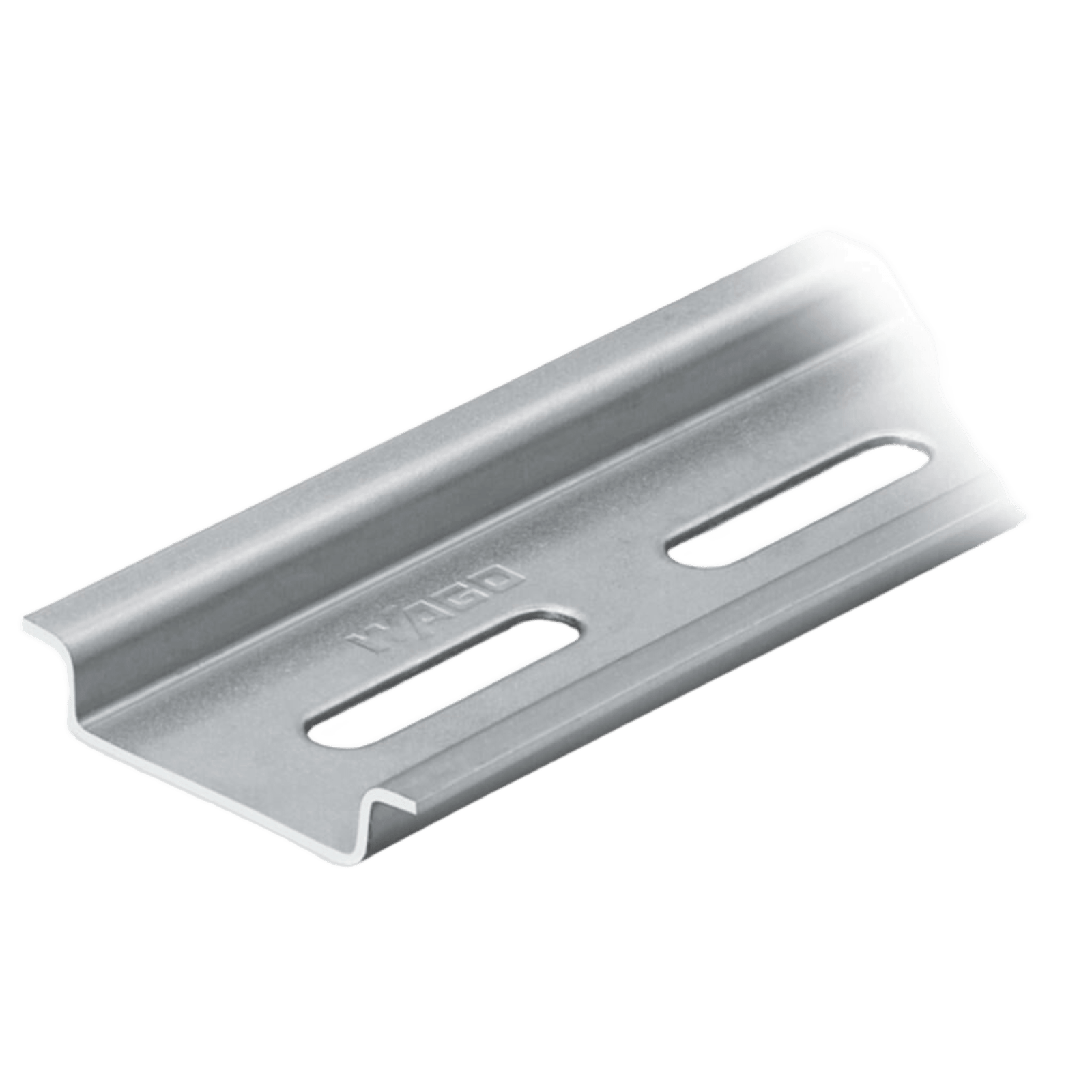 Carril DIN de Acero / 35 x 7.5 mm / Longitud 2 m (78.74 in) / Perforado según EN 60715 / Color Plateado / Para Instalaciones Eléctricas