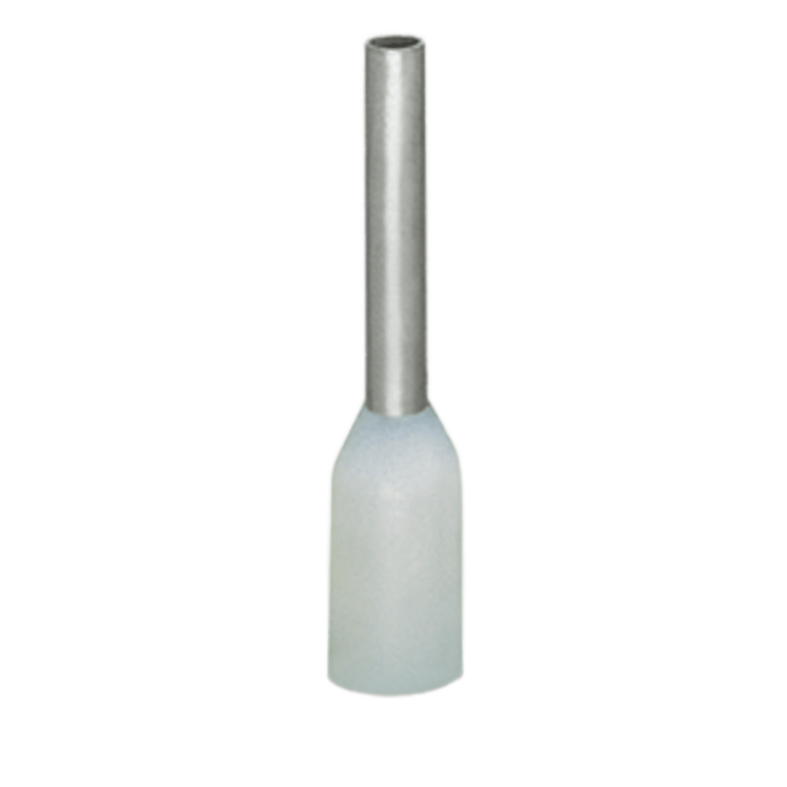 Manguito Terminal / 0.5 mm² (20 AWG) / Camisa Plástica Estándar / Longitud 14 mm (0.55 in) / Cobre Electrolítico Cincado Galvanizado / Blanco / DIN 46228 Parte 4 / Paquete 1000 UDS