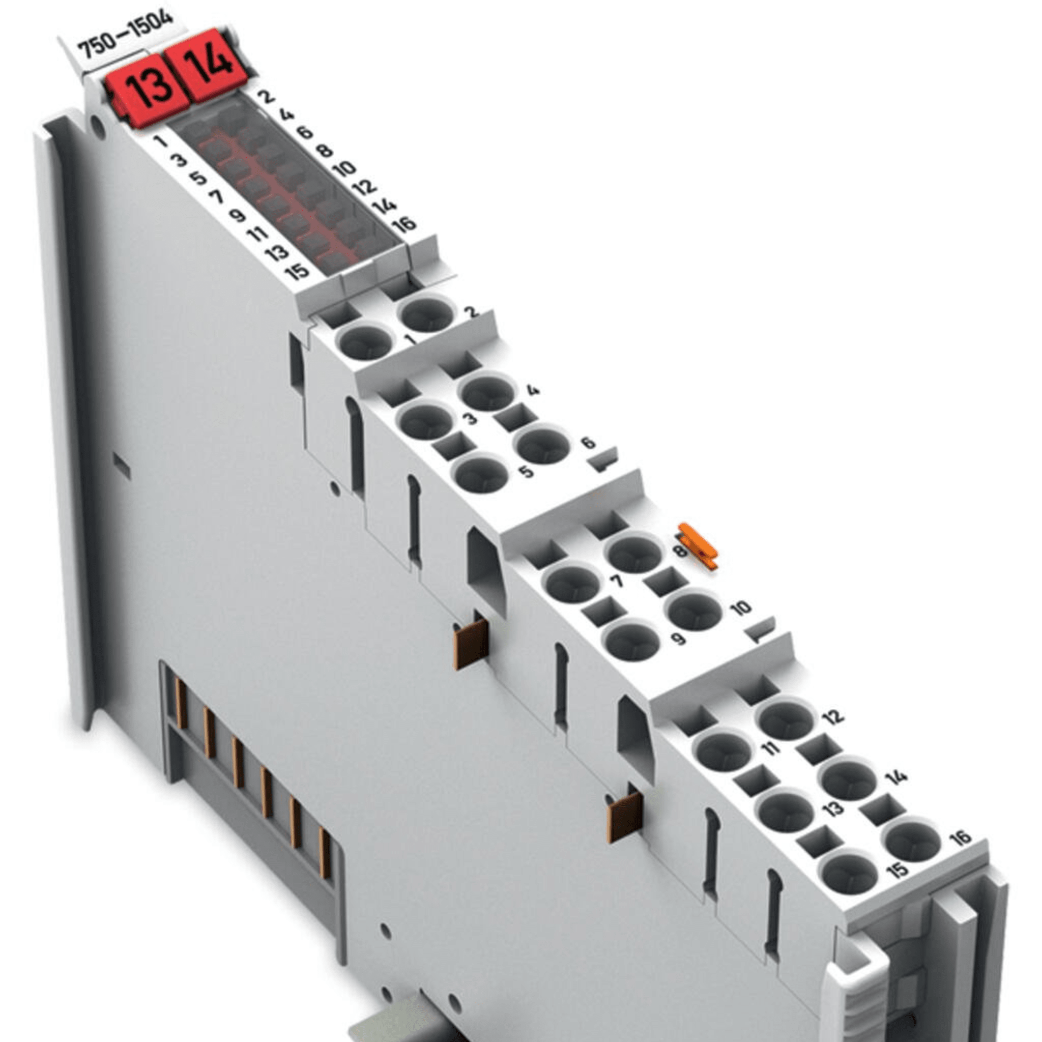 Módulo de Salida Digital / 16 Canales / 24 V DC / 0.5 A por Canal / Push-in CAGE CLAMP® / IP20 / Aislamiento Galvánico 500 kV / Carril DIN-35