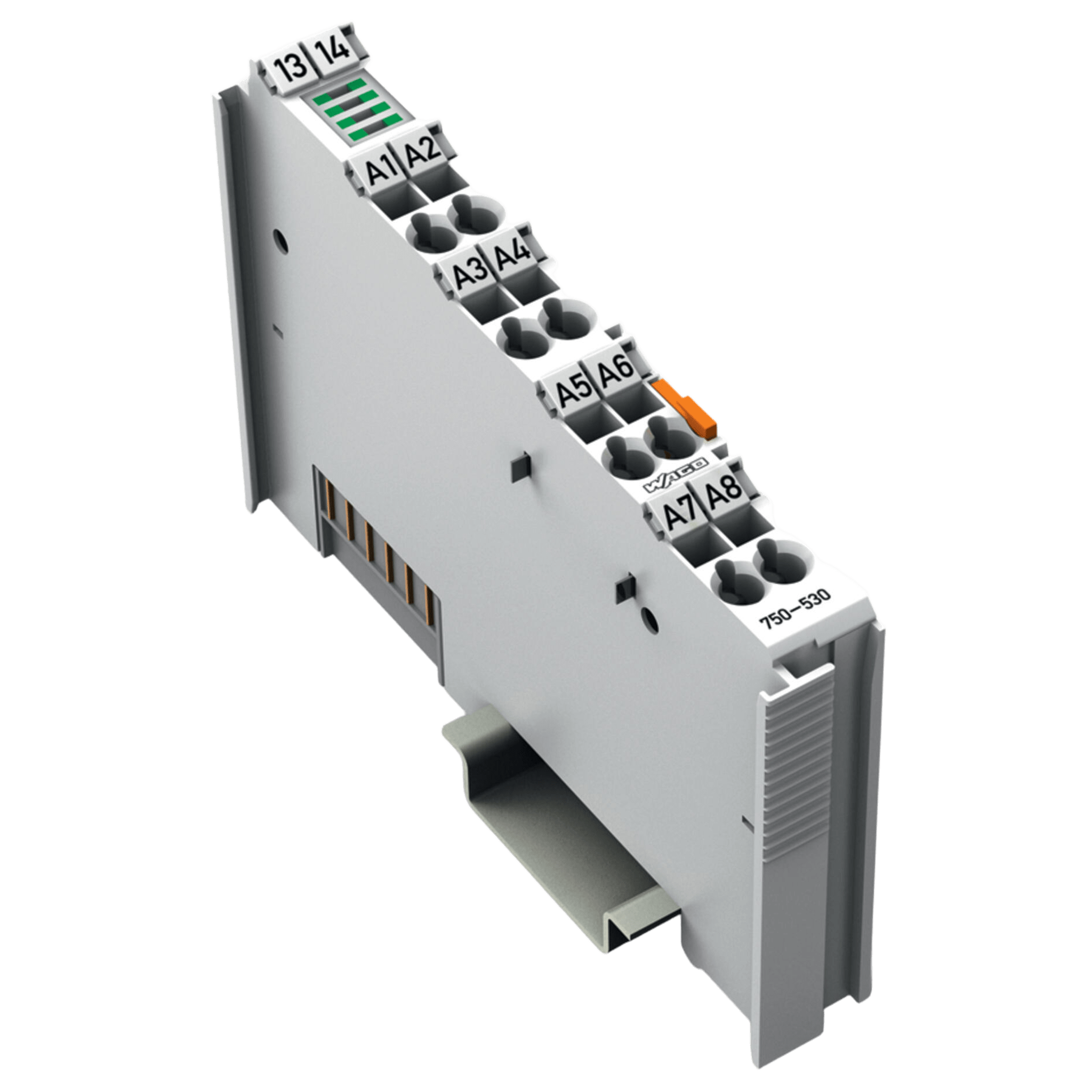 Módulo de Salida Digital / 8 Canales / 24 V DC / 0,5 A por Canal / Protección Cortocircuito / Aislamiento Galvánico / CAGE CLAMP® / IP20 / Carril DIN