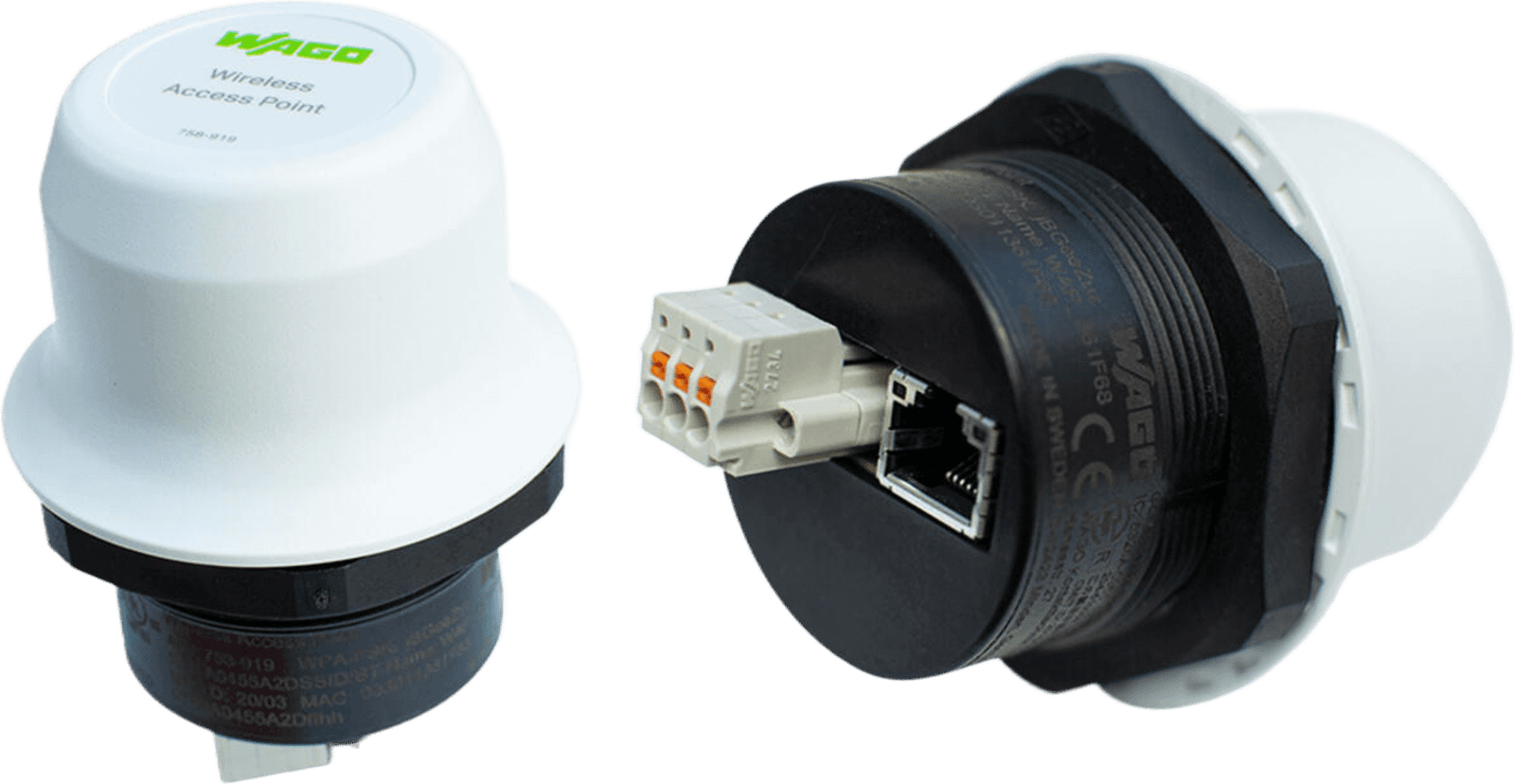 Punto de Acceso Inalámbrico Industrial / WLAN IEEE 802.11 a/b/g/n/d/r / Bluetooth 2.1 + Bluetooth Low Energy 4.0 / IP67 Exterior / Montaje Pasamuros M50 / Gateway Ethernet Inalámbrico / -40°C a +65°C