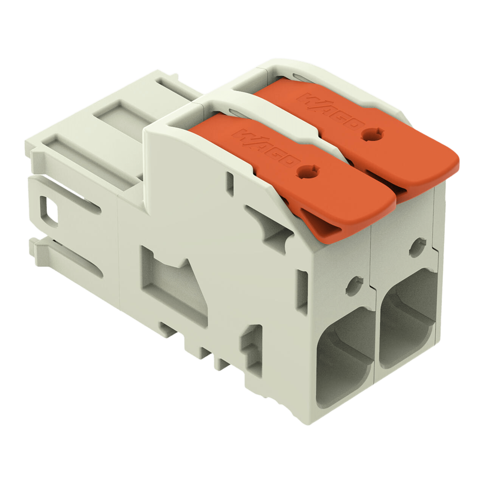 Conector Macho/ Push-in CAGE CLAMP® / 2 Polos / 16 mm² / Paso 10.16 mm (0.4 in) / 76 A / 1000 V / Palanca / Contactos Plateados / 100% Protegido contra Error al Conectar