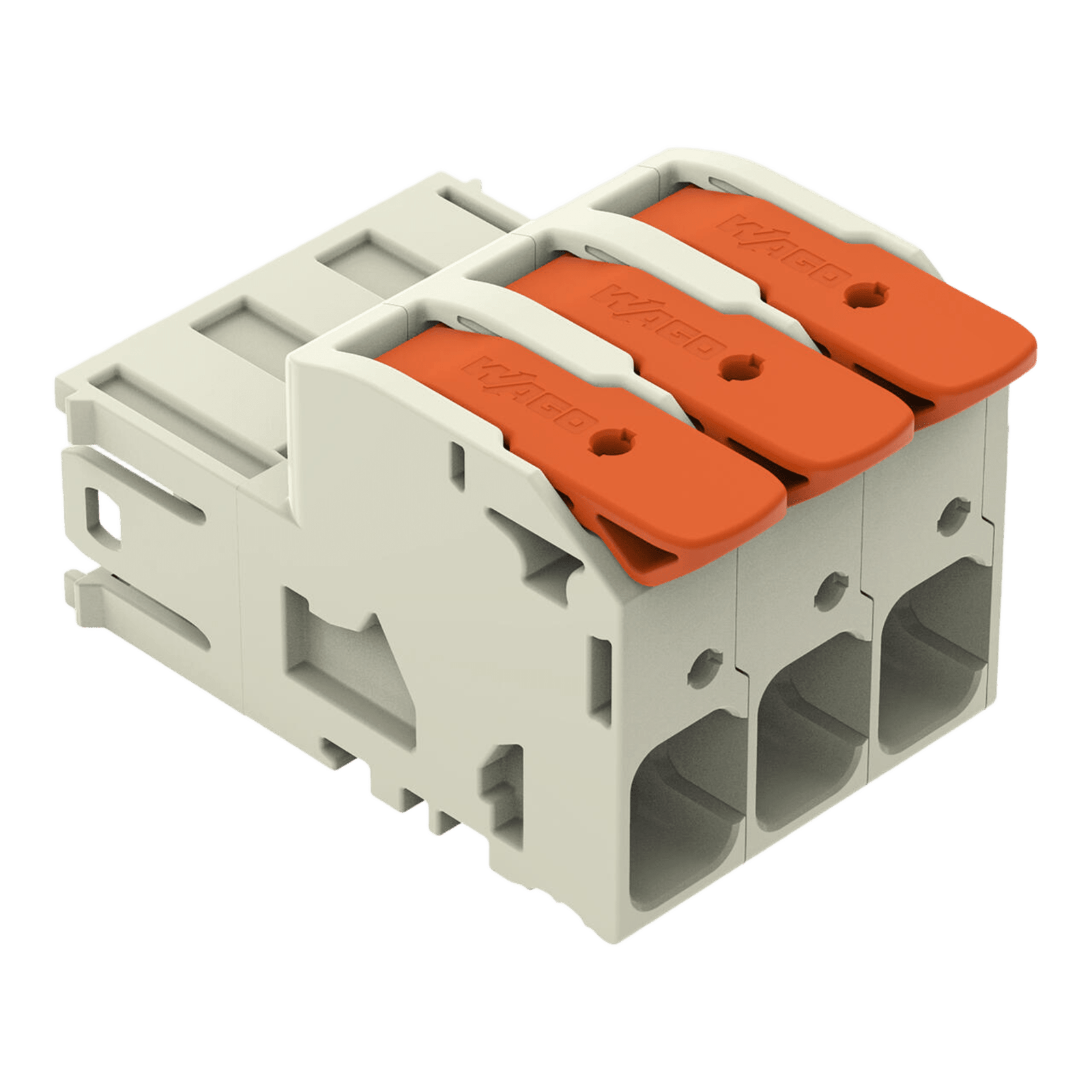 Conector Macho/ Push-in CAGE CLAMP® / 3 Polos / Paso 10.16 mm / 16 mm² / Accionamiento por Palanca / Contactos Plateados / 100% Protegido contra Error al Conectar / 1000 V / 76 A