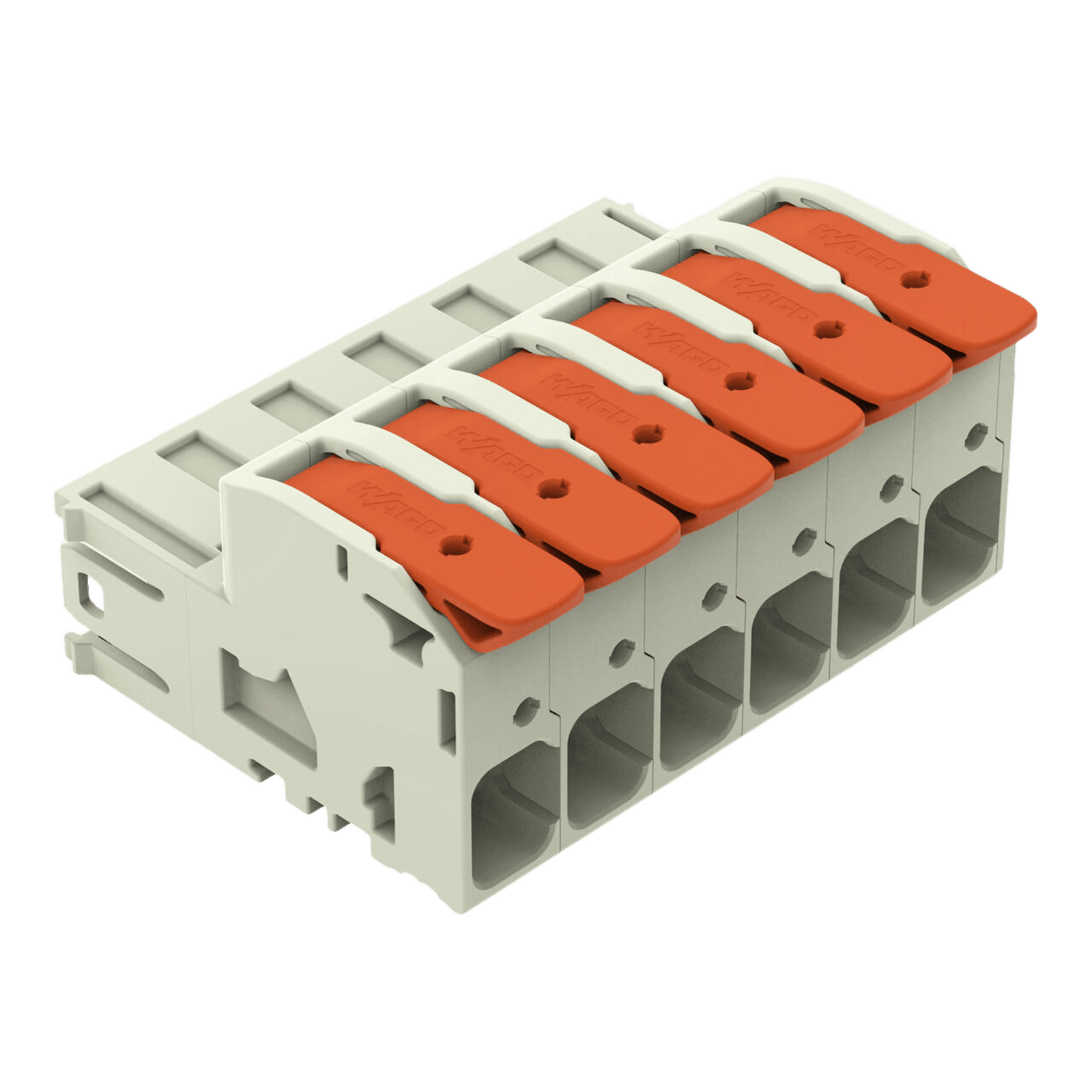 Conector Macho/ 6 Polos / Paso 10.16 mm / Push-in CAGE CLAMP/ Palanca/ 16 mm² / 76 A / 1000 V / Contactos Plateados / Protegido contra Error al Conectar