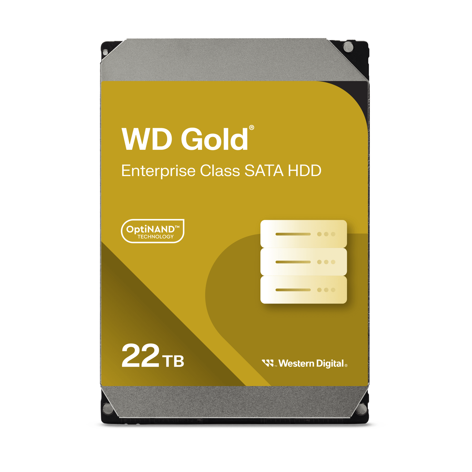Disco Duro Empresarial WD Gold / SATA 6 Gb/s / 22 TB / 7200 RPM / Tecnología HelioSeal / ArmorCache / 5 Años Garantía / 2.5M Horas MTBF