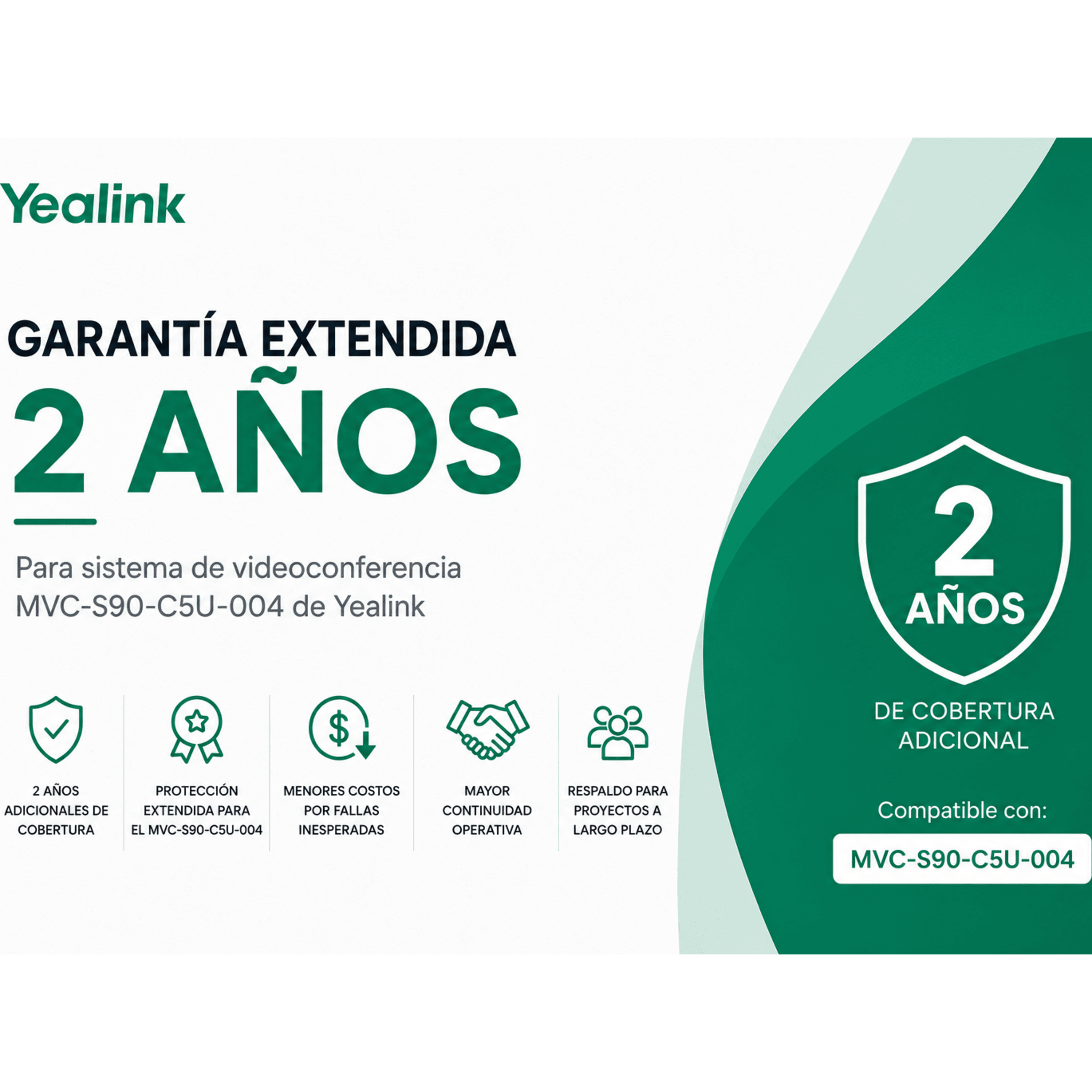 Garantia Extendida para Sistema de Videoconferencia MVC-S90-C5U-004 de Yealink