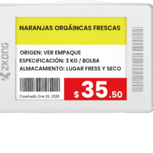 Etiqueta Electrónica de Estantería ESL 1.8 Pulgadas / Pantalla EPD a Color 224x168 píxeles / 4 Colores (Negro, Blanco, Rojo, Amarillo) / Batería 5 Años / Bluetooth LE 5.1 / Gestión en la Nube / NFC / CE ROHS FCC