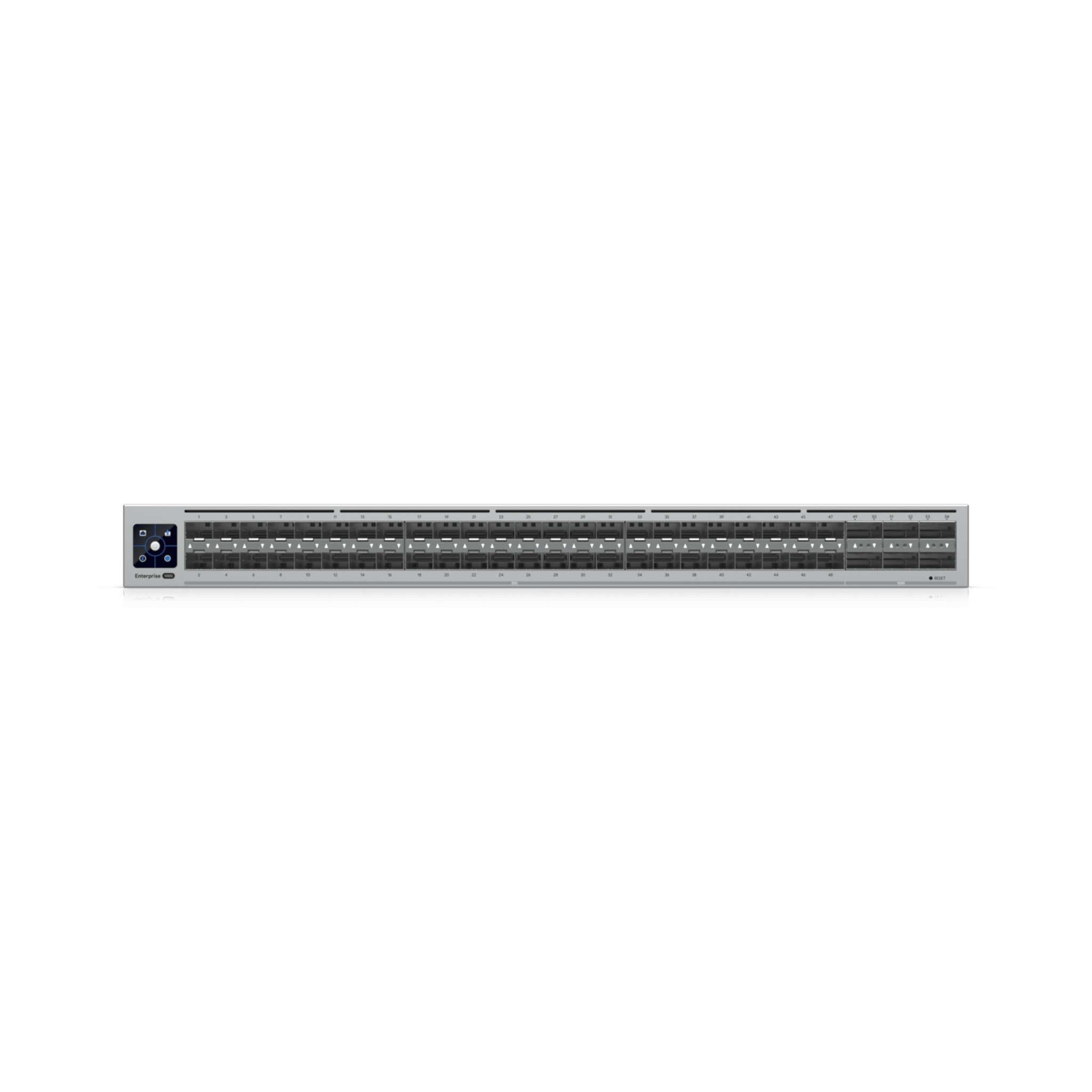 UniFi Switch Enterprise Campus Aggregation, Capa 3, 48 puertos Etherlighting SFP28 de 25G, 6 puertos QSFP28 de 100G, 5 abanicos, ruteo dinámico BGP, doble fuente redundante, alta disponibilidad, enlace multichasis (MC-LAG)