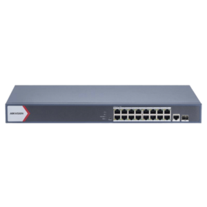 [Caja Abierta] Switch Gigabit PoE+ / Monitoreable / 16 Puertos 1000 Mbps PoE+ / 1 Puerto 1000 Mbps de Uplink / 1 Puerto SFP / Configuración Nube desde Hik-PartnerPro / Modo Extendido hasta 300 Metros / 130 Watts