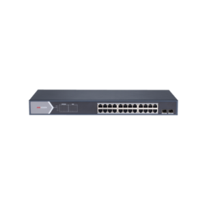 [Caja Abierta] Switch Gigabit PoE+ / Administrable / 24 Puertos 1000 Mbps PoE+ / 2 Puertos SFP / Configuración Remota desde Hik-PartnerPro / PoE Extendido 250 Metros / 370 Watts