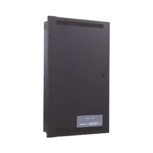 Amplificador direccionable de audio de 50/100 W a doble canal para evacuación por voz, respaldo opcional, gabinete negro
