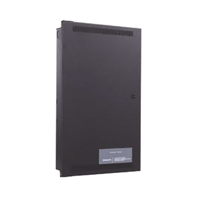 Amplificador direccionable de audio de 50/100 W a doble canal para evacuación por voz, respaldo opcional, gabinete negro