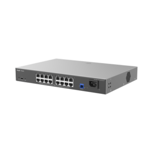 [Caja Abierta] e-Lighten ONU / Switch PoE+ Hibrido, Capa 2 con un Puerto PON 1G SC/UPC y 16 Puertos Ethernet PoE+ 1G hasta 240 Watts y 100 Clientes