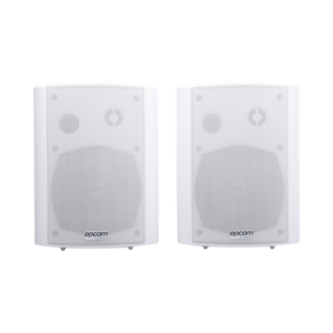 [Caja Abierta] Altavoces Amplificada de Montaje en Pared 5"+1.5" | RMS 20W@8ohms y Pasivo 20W | Material ABS | Reja Metálica | Bracket de Metal | Color Blanco