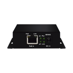 [Caja Abierta] Inyector PoE Extenido Industrial / PoE 802.3 af/at Hasta 30W / Conexión plug and play / Alcance de hasta 250 metros / Aplicaciones CCTV / Alimentación PoE af/at o Vcc 37-57 Vcc