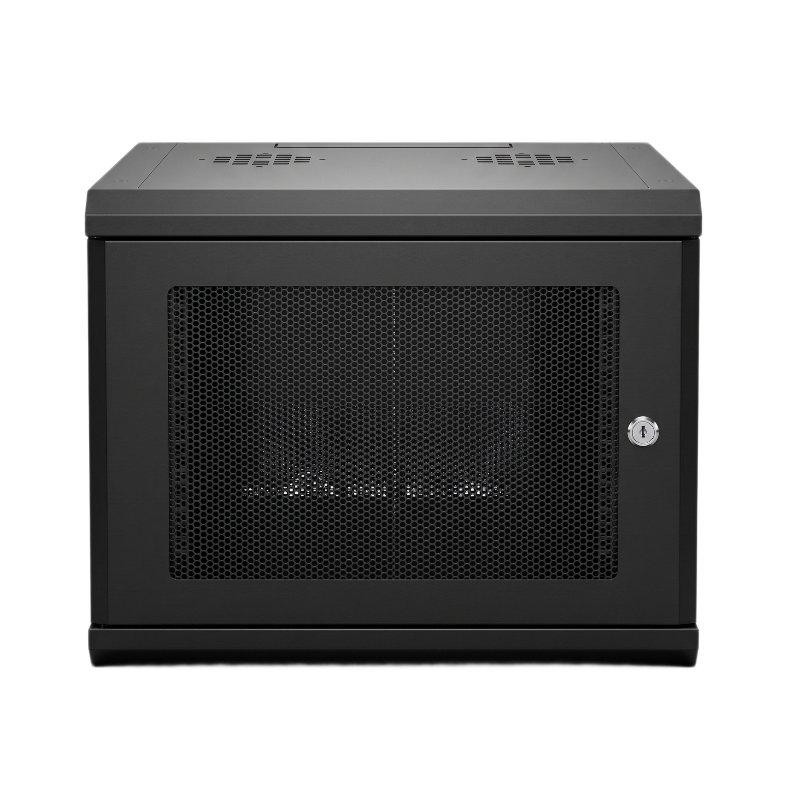 Gabinete Rack 19 Pulgadas / 04 Unidades / Ventilado / Montaje Pared / Acero Calibre 20 / Capacidad 100 kg / Dimensiones 636x606x283 mm (25x23.9x11.1 in)
