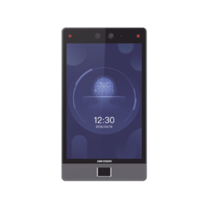 Terminal Facial Min Moe 8" Touch con Lector de Huellas / Delgada y Estética / PoE / 100,000 rostros / Exterior IP65 / Función de Videoportero y Lectura de Códigos QR / Lectura de tarjetas / HIK-IA