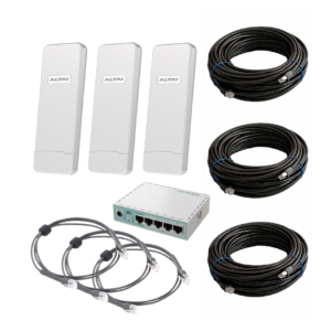Kit C1N x3 — Triple Access Point Altai + MikroTik hEX