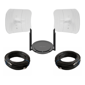 Kit de Enlace Inalámbrico Punto a Punto — LiteBeam M5 | Hasta 5 km + Configuración Profesional