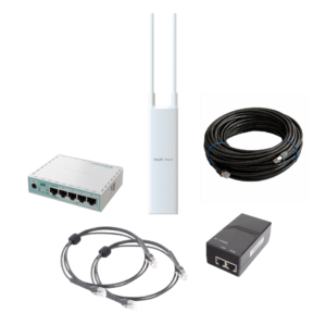 Kit RG-RAP52-OD — Repetidor Ruijie + MikroTik hEX