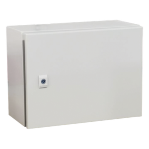 Gabinete de Acero / IP66 / IK10 / 400 x 300 x 300 mm / Carga 40 kg / Placa Trasera Metálica 2 mm / Cerradura con Llave