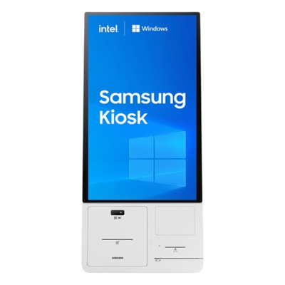 Kiosco Interactivo / Pantalla 24" Full HD / Touch Antibacterial / Windows IoT / Dockable con Impresora Térmica / Wi-Fi / VESA 200x200