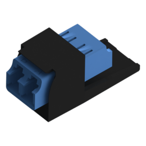 Módulo Acoplador LC Duplex / Fibra Monomodo OS1/OS2 / Cerámica Zirconia / 1 Espacio Mini-Com